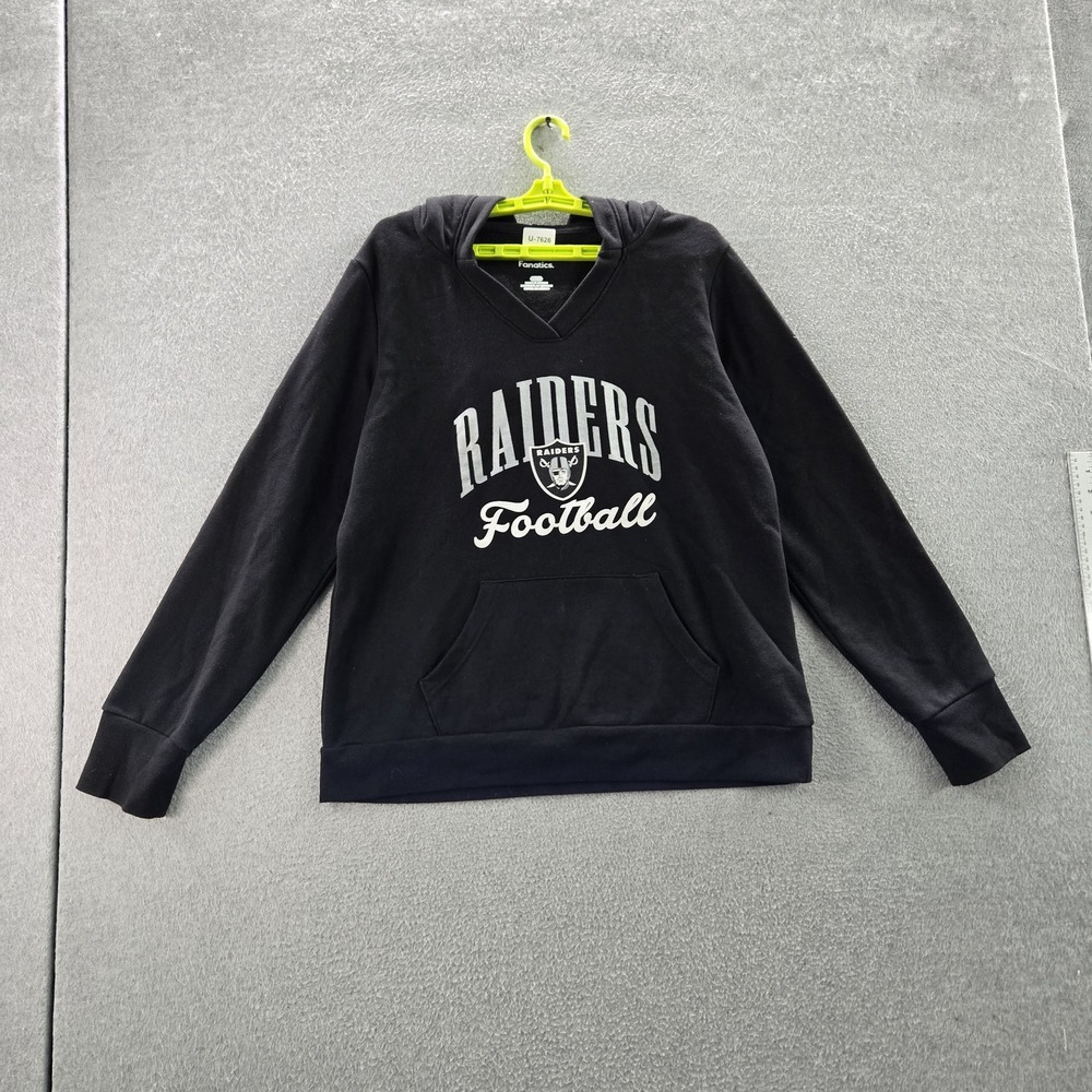 Las Vegas Raiders Women Sweatshirt L Black Fanatics Football‎ NFL Logo